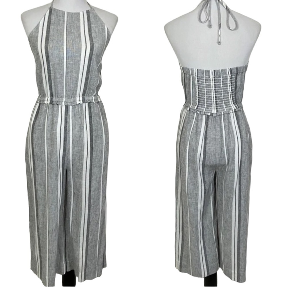Cloth & Stone Striped Halter White Gray
Jumpsuit Size M